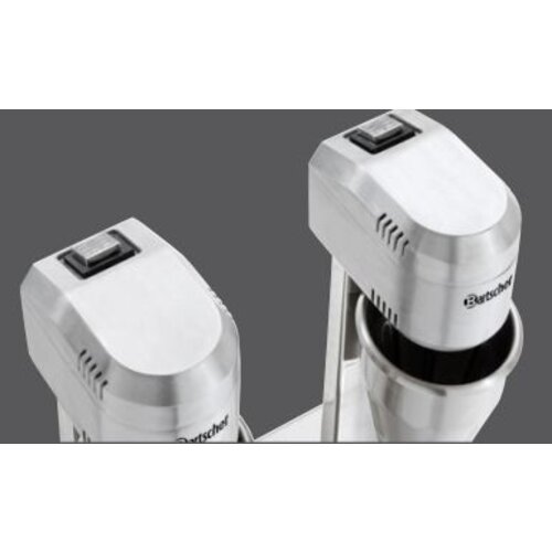 Bartscher Mixer à Boissons Inox Double - 2x700ml - 800W - 330x195x480(h)mm