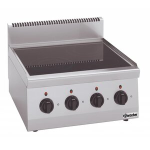 Bartscher Fourneau Vitrocéramique Inox - 8kW - 600x600x290(h)mm Bartscher Fourneau Vitrocéramique Inox - 8kW - 600x600x290(h)mm