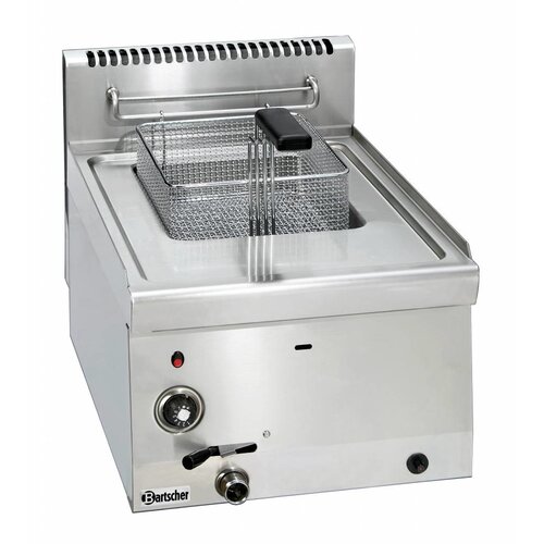 Bartscher Friteuse à Gaz Inox | 8 Litres | Série 600 | 6,7kW | 400x600x290(h)mm