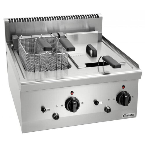 Bartscher Friteuse Électrique Inox | 2x 8 Litres | 2x 6,3kW/400V | 600x600x290(h)mm