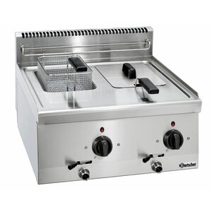 Bartscher Friteuse Électrique Double | 2x 6 Litres |  2x 3,3kW/400V | 600x600x290(h)mm