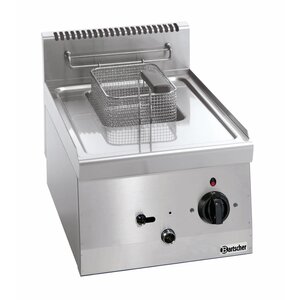 Bartscher Friteuse Électrique Inox | 6 Litres | 3,3kW/230V | Panier Inclus | 400x600x290(h)mm