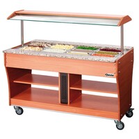 Chariot Buffet Chaud - 4x GN1/1 P150 - SANS Bacs - 3kW - 1490x880x1370(h)mm