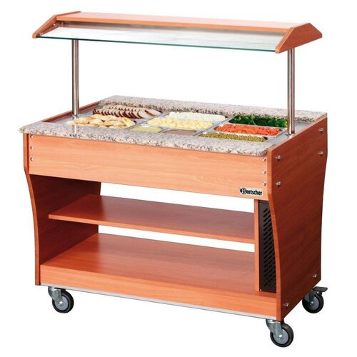 Bartscher Chariot Buffet Chaud - 3x GN1/1 P150 - SANS Bacs - 2kW - 1200x880x1370(h)mm Bartscher Chariot Buffet Chaud - 3x GN1/1 P150 - SANS Bacs - 2kW - 1200x880x1370(h)mm
