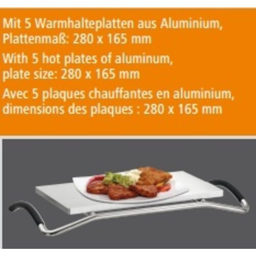 Bartscher Réchaud à 5 Plaques Chauffantes - Aluminium - 850W - 380x250x320(h)mm Bartscher Réchaud à 5 Plaques Chauffantes - Aluminium - 850W - 380x250x320(h)mm