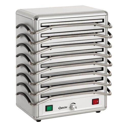 Bartscher Réchaud à 8 Plaques Chauffantes - Aluminium - 1250W - 380x250x447(h)mm