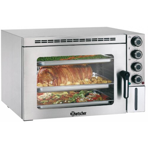 Bartscher Four Mixte à Vapeur Inox | 4x GN2/3 | Électrique | Capacité 20-60 Couverts