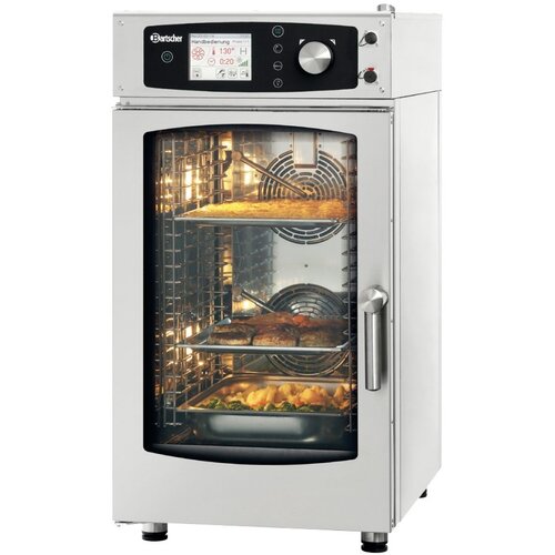 Bartscher Four Mixte à Vapeur Compact | 10x GN1/1 | Modèle Digital | Capacité 80-150 Couverts