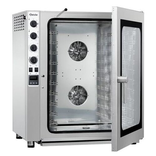 Bartscher Four Mixte à Vapeur INOX | 10x GN1/1 | Boutons Manuels | Capacité 80-150 Couverts