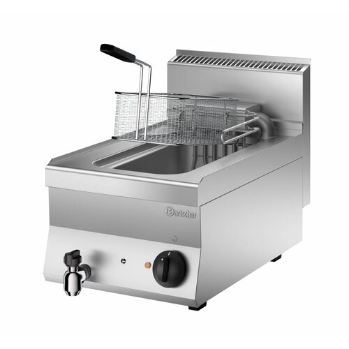 Bartscher Friteuse Électrique Inox | 10 Litres | 9kW/400V | Panier Inclus | 400x650x295(h)mm