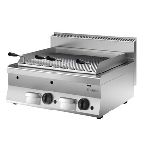Bartscher Grille à Pierre De Lave Gaz - Modèle de Table - 14kW - 800x650x295(h)mm