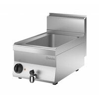 Bain Marie GN1/1 Inox | 150(p)mm | 1000W | Robinet De Vidange | 400x650x295(h)mm