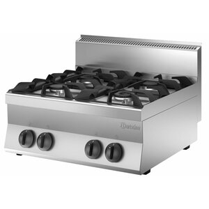 Bartscher Fourneau à Gaz GPL Inox - 4 Feux Vifs Dont 2x 3,5kW Et 2x 5,5kW - 700x650x295(h)mm Bartscher Fourneau à Gaz GPL Inox - 4 Feux Vifs Dont 2x 3,5kW Et 2x 5,5kW - 700x650x295(h)mm