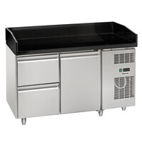 Comptoir Réfrigéré | Inox | 1 Porte 2 Tiroirs | GN1/1 | Froid Ventilé | 385W | 1400x700x(h)950mm