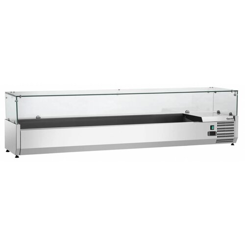 Bartscher Présentoir Réfrigéré Inox Pour 8x GN1/3 -1800x380x450(h)mm