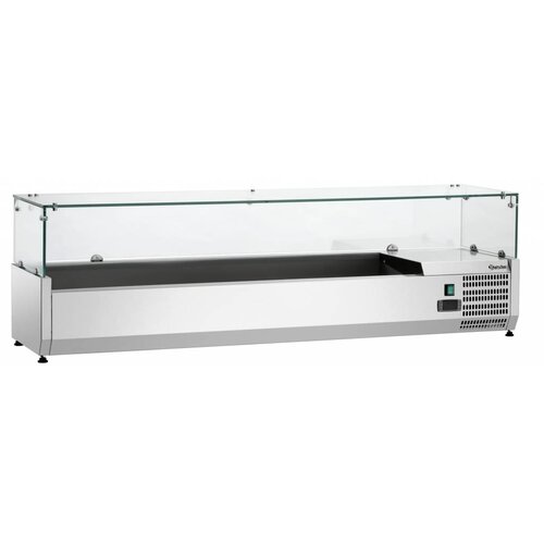 Bartscher Présentoir Réfrigéré Inox Pour 5x GN1/3 + 1x GN1/2 -1500x380x450(h)mm