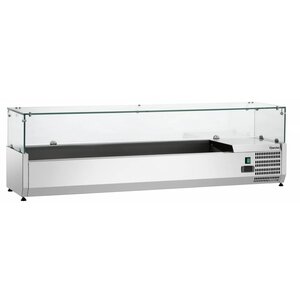 Bartscher Présentoir Réfrigéré Inox Pour 5x GN1/4 -1200x345x450(h)mm Bartscher Présentoir Réfrigéré Inox Pour 5x GN1/4 -1200x345x450(h)mm