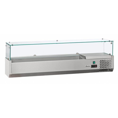 Bartscher Vitrine Réfrigérée 6x GN1/4 De 150(p)mm - 180W - 1400x335x440(h)mm Bartscher Vitrine Réfrigérée 6x GN1/4 De 150(p)mm - 180W - 1400x335x440(h)mm