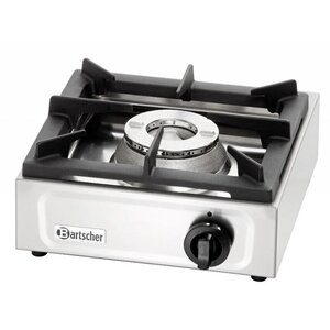 Bartscher Réchaud à Gaz GPL Inox - 1 Brûleur 6,5kW - 350x350x170(h)mm