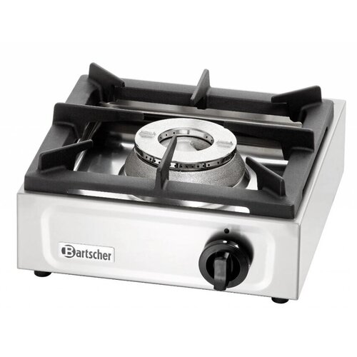 Bartscher Réchaud à Gaz GPL Inox - 1 Brûleur 6,5kW - 350x350x170(h)mm
