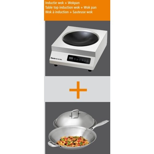 Bartscher Set Wok à Induction | Ø300mm + Sauteuse Wok | 5 Litres