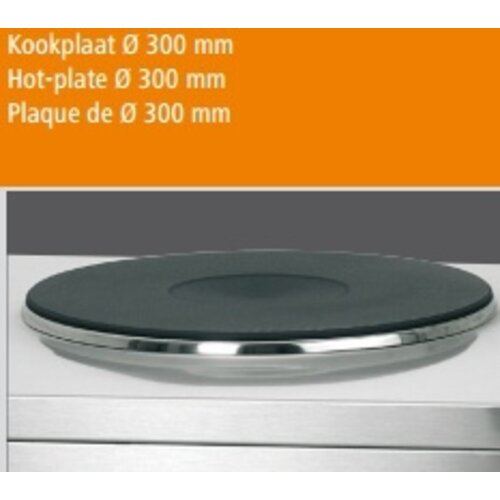 Bartscher Réchaud Sur Pieds Gaz - Inox - Plaque De Ø300mm - 500x500x520(h)mm