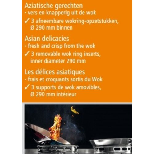 Bartscher Cuisinière à Wok Inox - 3 Brûleurs - 34,5kW - 1500x600x960(h)mm