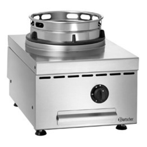 Bartscher Cuisinière à Wok Inox - 1 Brûleur - 11,5kW - 400x600x415(h)mm