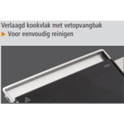 Bartscher Plaque Grill Vitro | Boîtier Inox | Poignées Latérales | 1,2kW | 640x365x63(h)mm