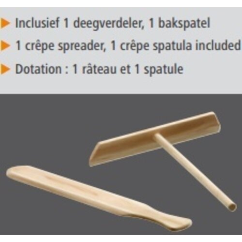 Bartscher Crêpière Crépe Inox - 2 Plaques Anti-Adhésif Ø400mm - 2x 3kW - 870x510x246(h)mm