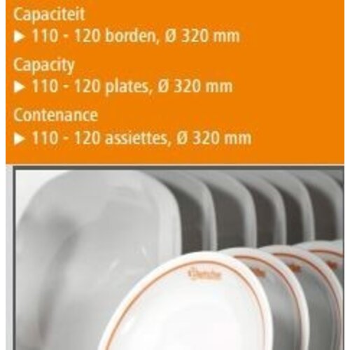 Bartscher Armoire Chauffante Inox |  110-120 Assiettes de Ø320mm | 1,2kW | 750x450x855(h)mm