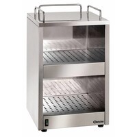 Chauffe-Tasses Inox | 72 Tasses | Modèle de Comptoir | 140W | 320x360x545(h)mm