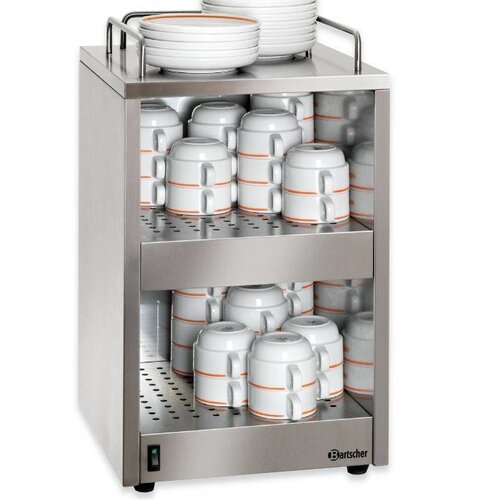 Bartscher Chauffe-Tasses Inox | 72 Tasses | Modèle de Comptoir | 140W | 320x360x545(h)mm