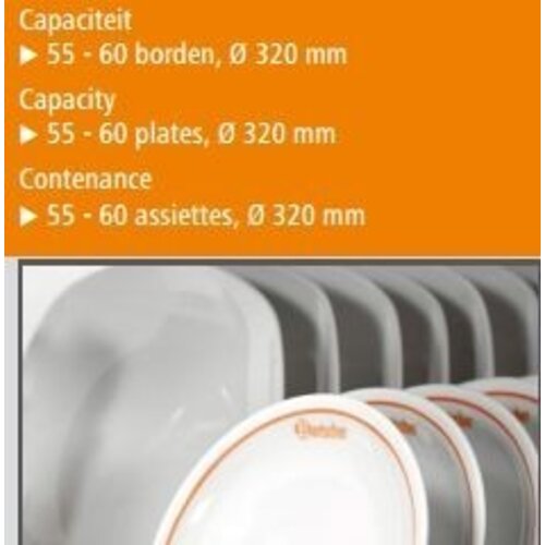 Bartscher Armoire Chauffante Inox | 55-60 Assiettes de Ø320mm | 750W | 450x450x855(h)mm