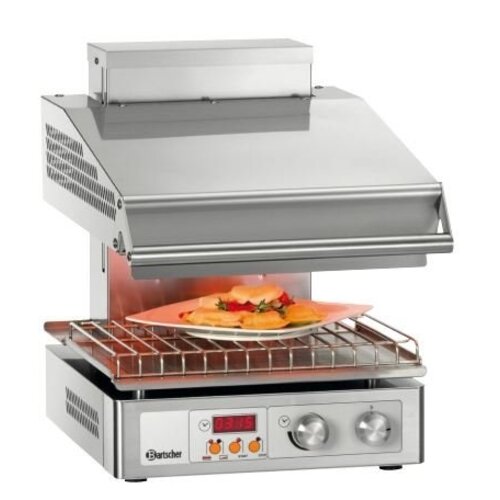 Bartscher Salamandre Hi-Light Inox + 2 Résistances Chauffantes - 3kW - 400x570x515(h)mm