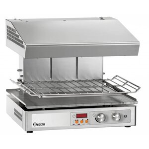 Bartscher Salamandre Hi-Light ECO Inox + 3 Résistances Chauffantes - 4,5kW - 590x550x515(h)mm