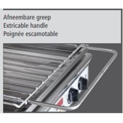 Bartscher Salamandre Hi-Light ECO Inox + 3 Résistances Chauffantes - 4,5kW - 590x550x515(h)mm