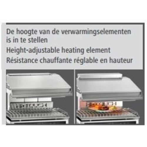 Bartscher Salamandre Hi-Light Premium Inox + 3 Résistances Chauffantes - 4,5kW - 585x600x515(h)mm Bartscher Salamandre Hi-Light Premium Inox + 3 Résistances Chauffantes - 4,5kW - 585x600x515(h)mm