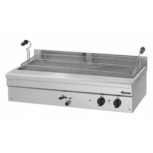 Bartscher Friteuse à Beignets Électrique Inox + Vanne de Vidange - 35 Litres - 1095x600x340(h)mm