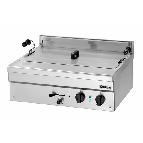 Bartscher Friteuse à Beignets Électrique Inox + Vanne de Vidange - 21 Litres - 700x590x320(h)mm