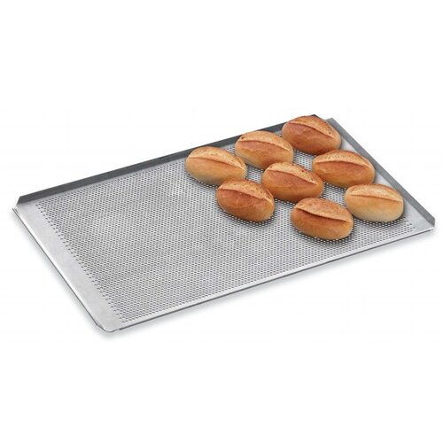 Bartscher Plaque Perforée GN 1/1 - 4 Bords à Plis Inclinés - 1,5 mm de Épaisseur - 530x325x10(h)mm