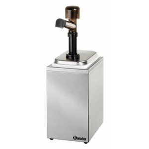 Bartscher Pompe à Sauce Inox - Pompe en Polycarbonate - 3300ml - 139x224x456(h)mm