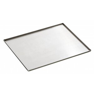 Bartscher Plaque Four à 4 Bordures Latérales - Inox - 433x333x10(h)mm