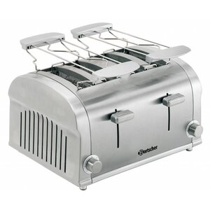 Bartscher Grille-Pain Inox | 4 Tranches | 1400W | Réchauffe et Toaster!