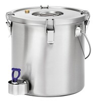 Conteneur Isotherme 20 Litres - Double Paroi + Robinet De Purge - Ø300-345(h)mm