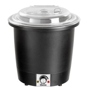 Bartscher Soupière Noire | 10 Litres | Boîtier Synthétique | Ø330-380(h)mm