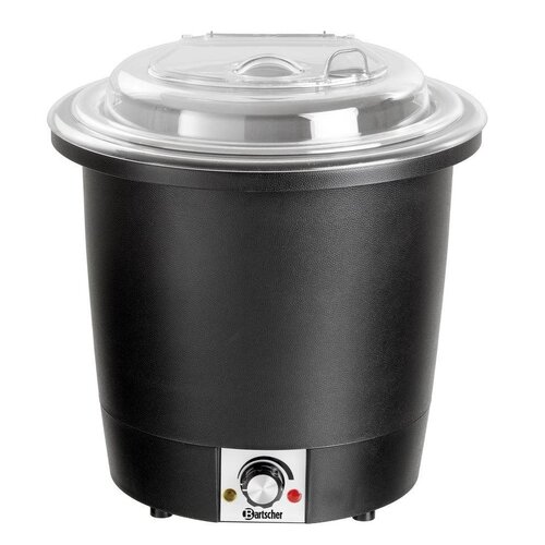 Bartscher Soupière Noire | 10 Litres | Boîtier Synthétique | Ø330-380(h)mm