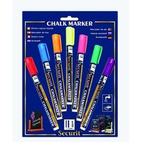 Blister de 7 Feutres Craie - Pointe 1-2mm - Couleurs Multicolore