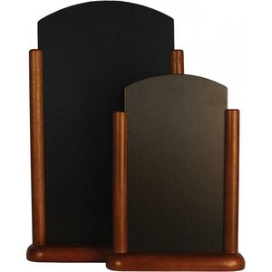 Securit Tableau Ardoise de Table Wengé - Large - 260x400mm