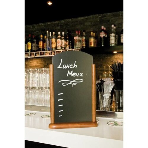 Securit Tableau Ardoise de Table Wengé - Large - 260x400mm Securit Tableau Ardoise de Table Wengé - Large - 260x400mm